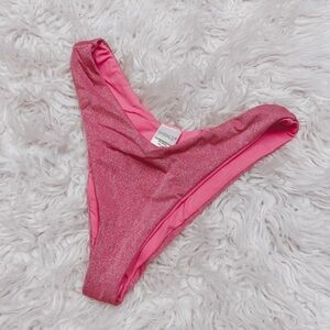 L*Space shimmer bubblegum barbie pink cabana bottom S
